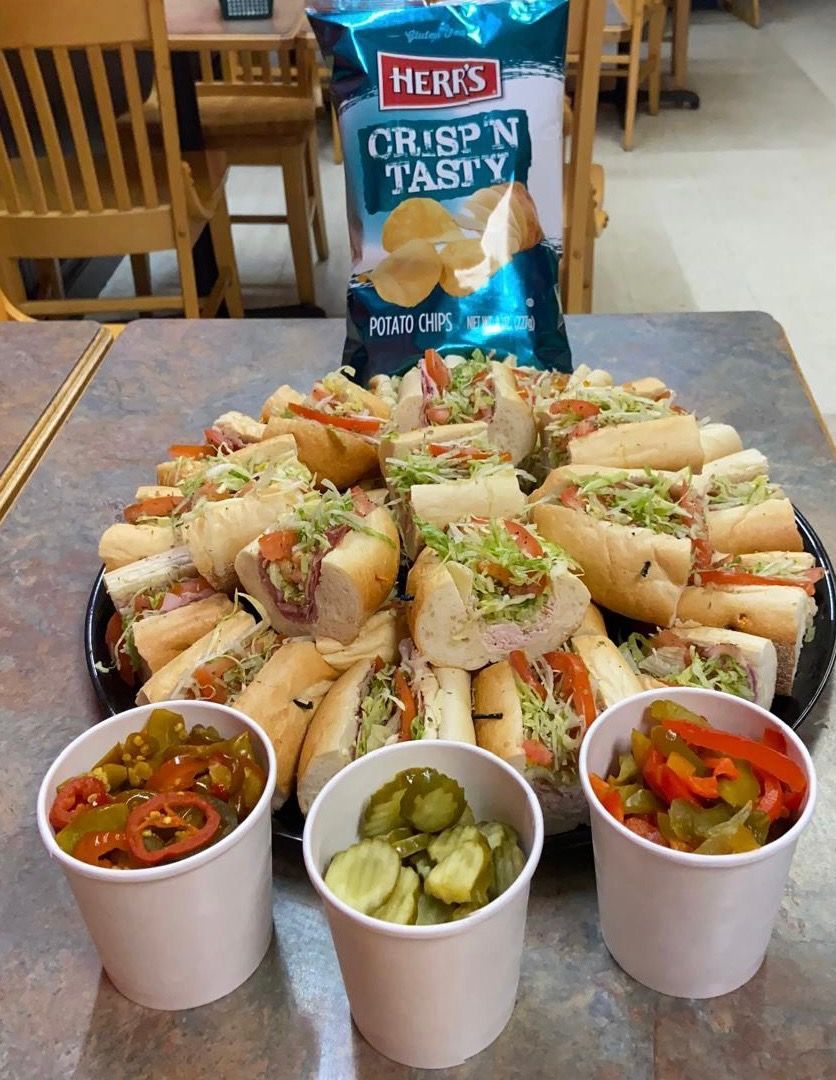 Party tray of sandwiches from So Sabroso