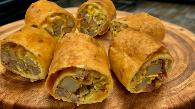 Breakfast chimichangas.