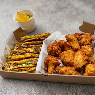 Wings and Birria Tray