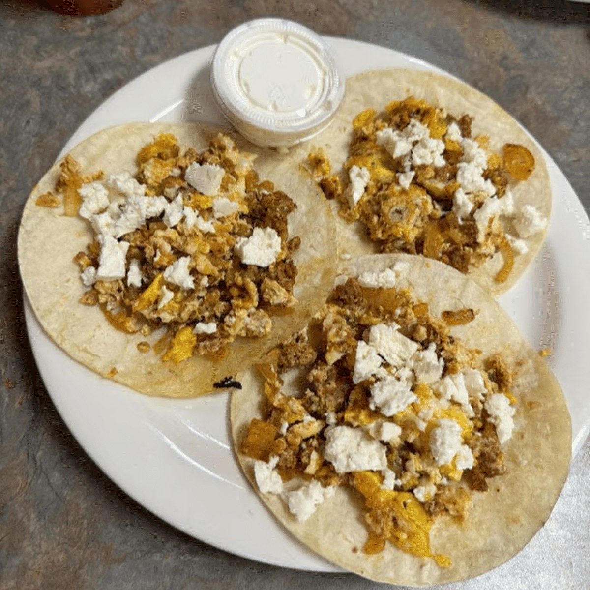 3 Breakfast Tacos.