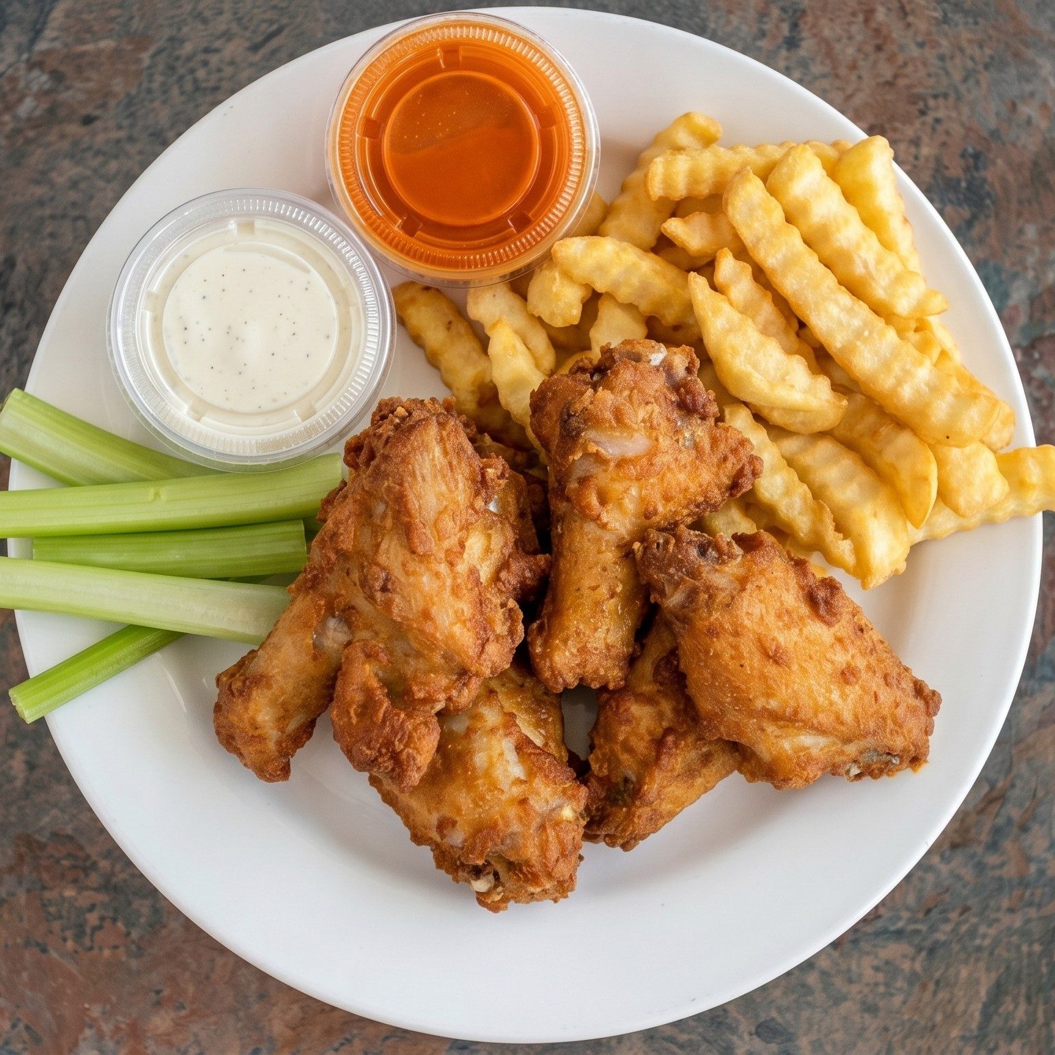 Wings with Fries Platter.