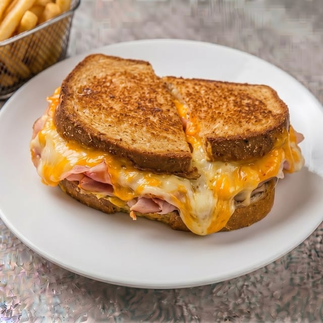 Grilled Reuben Corned Beef Sandwich.
