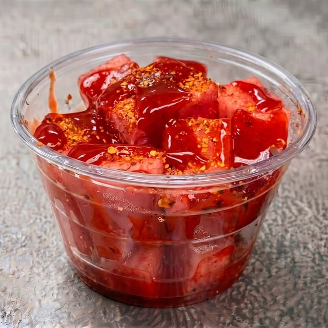 Sandia with Tajin and Chamoy.